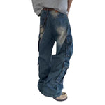 Women’s High Rise Baggy Cargo Jeans