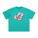 Summer Vacation Slippers Graphic Tee-INNBLAC Fashion Apparel