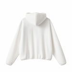 Boxy Contrast Webbing High Neck Face‑Cover Hoodie