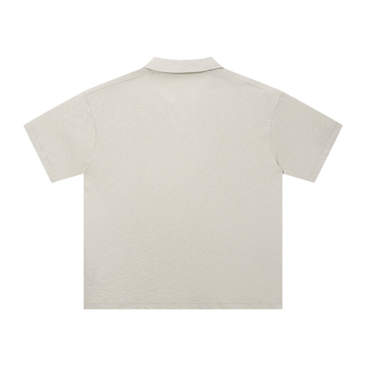 Retro Boxy Wool Blend Seagull Collar Polo Shirt