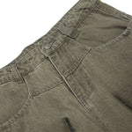 Men's American Street Curved Pants Washed Distressed Loose Wide Leg