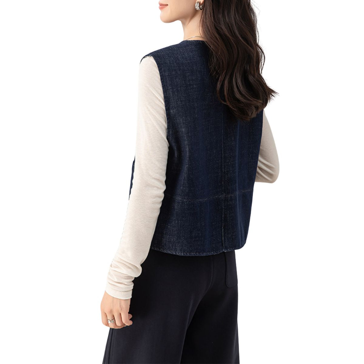 Women's Relaxed Reversible Patchwork Vest