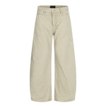 Vintage Scimitar-Wash Pleated Loose-Fit Wide-Leg Pants