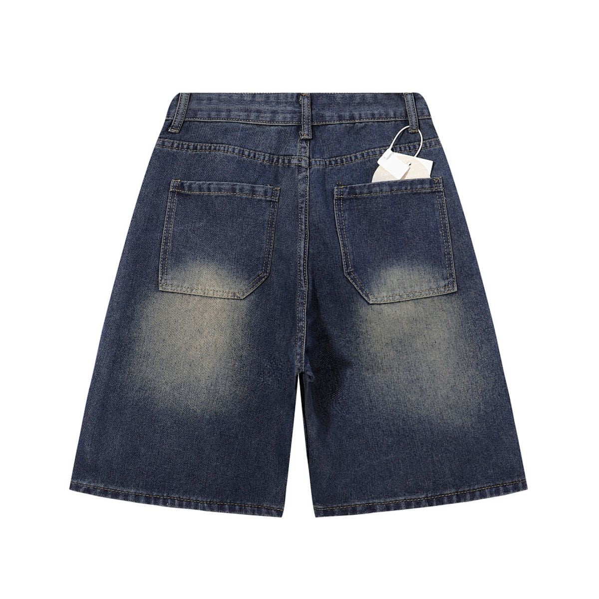 Bermudas con lavado vintage y salpicaduras de tinta
