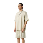 Camiseta lavada con borde reverso sin rematar de 8 oz