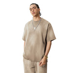 Raw Hem Painted Baggy T Shirt 8.55oz