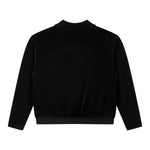 Retro Terry Cloth Polo Collar Sweatshirt