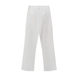 Button Fly Wide Leg Denim Jeans