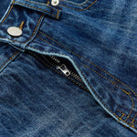 Slub Denim Wide Leg Jeans