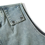 Shorts vaqueros con mariposas bordadas y adornados con perlas