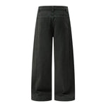 Seam‑Detail Wide‑Leg Twill Pants
