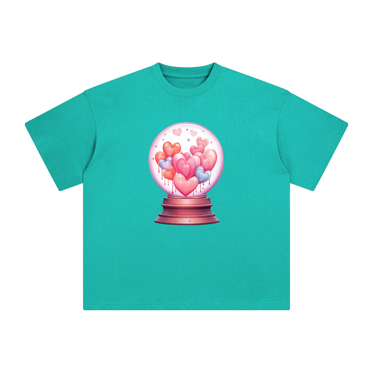 Valentine Love Globe Graphic Tee-INNBLAC Fashion Apparel