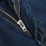 High-Waisted A-Line Knit Denim Skirt