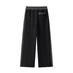 Cotton Casual Contrast Rib Stretch Sweatpants