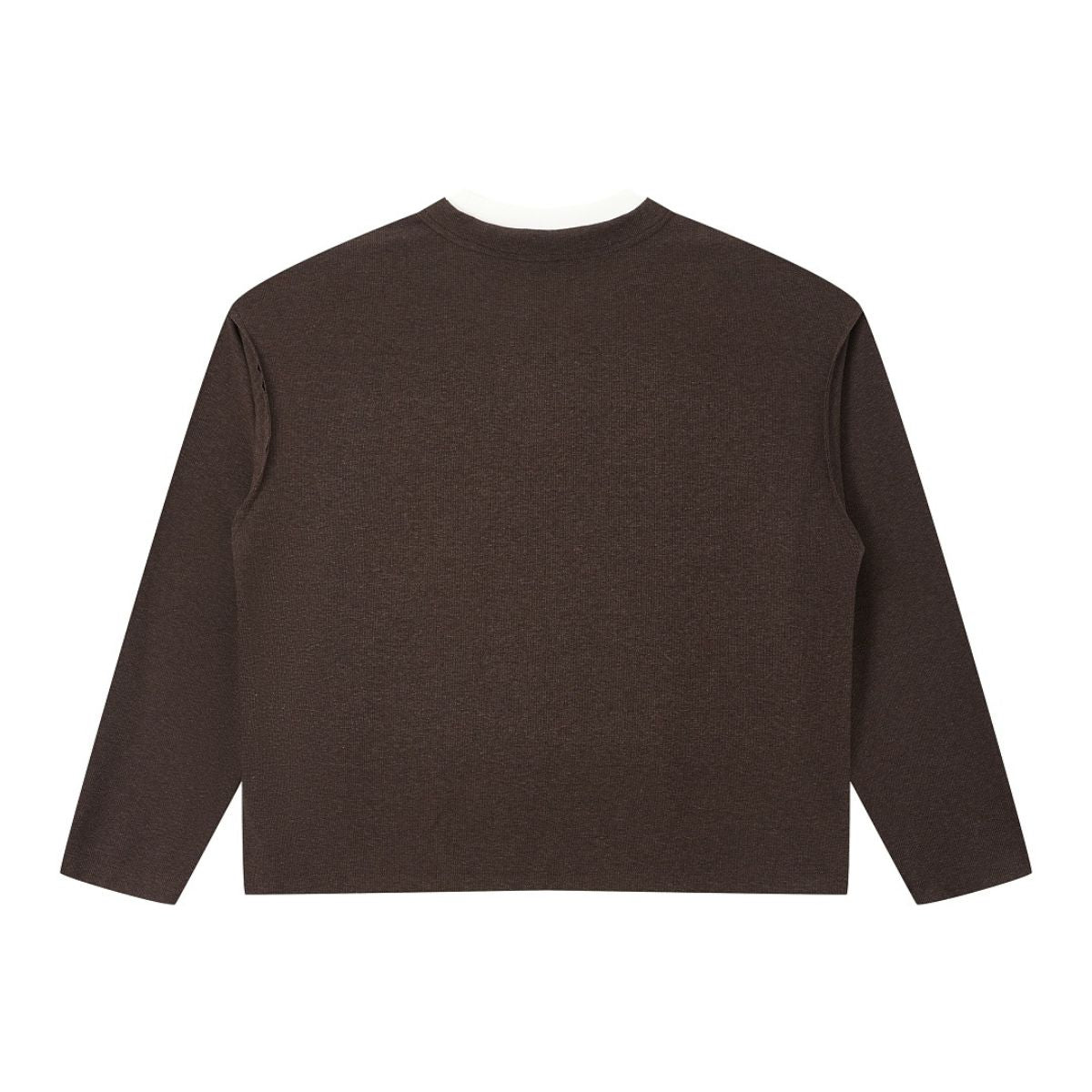 Quiet Luxury Fake Two‑Piece Henley Long Sleeve T‑Shirt