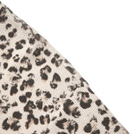 Leopard Print Waffle‑Knit Crew Neck Long Sleeve T‑Shirt