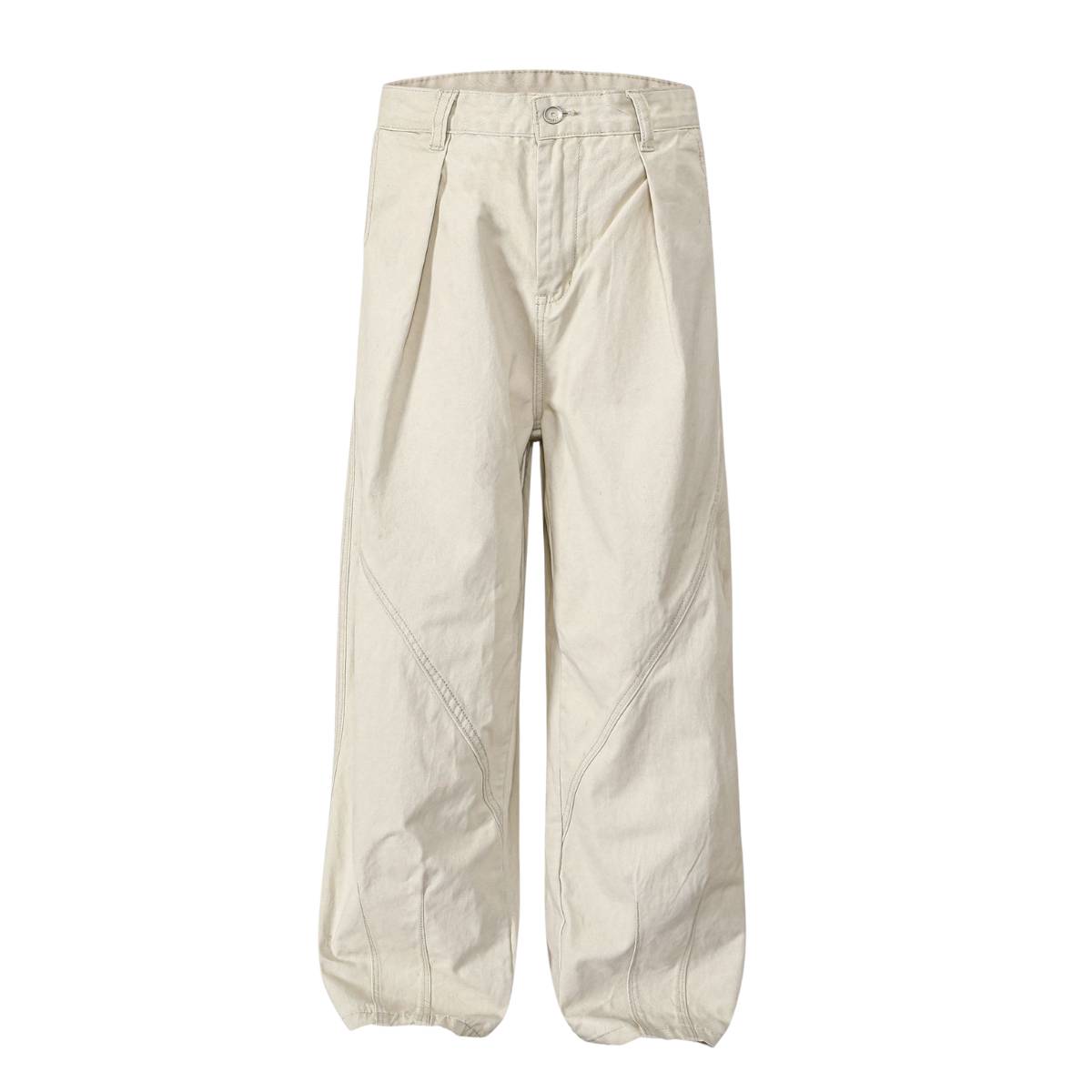 Striped Corduroy Patchwork Relaxed Fit Multi-Pocket Utility Cargo Pants