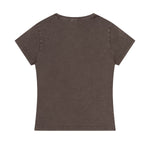 Snow Washed Peruvian Cotton Slim Fit Y2K Tee