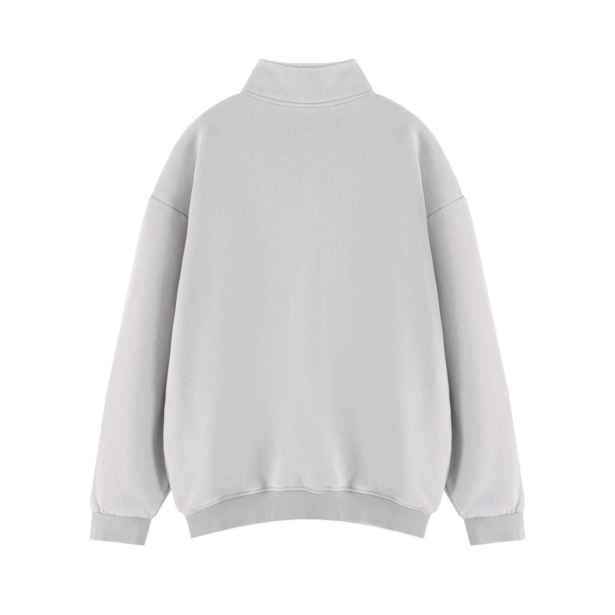 Heavyweight Washed Fleece Stand Collar Zip Sweatshirt