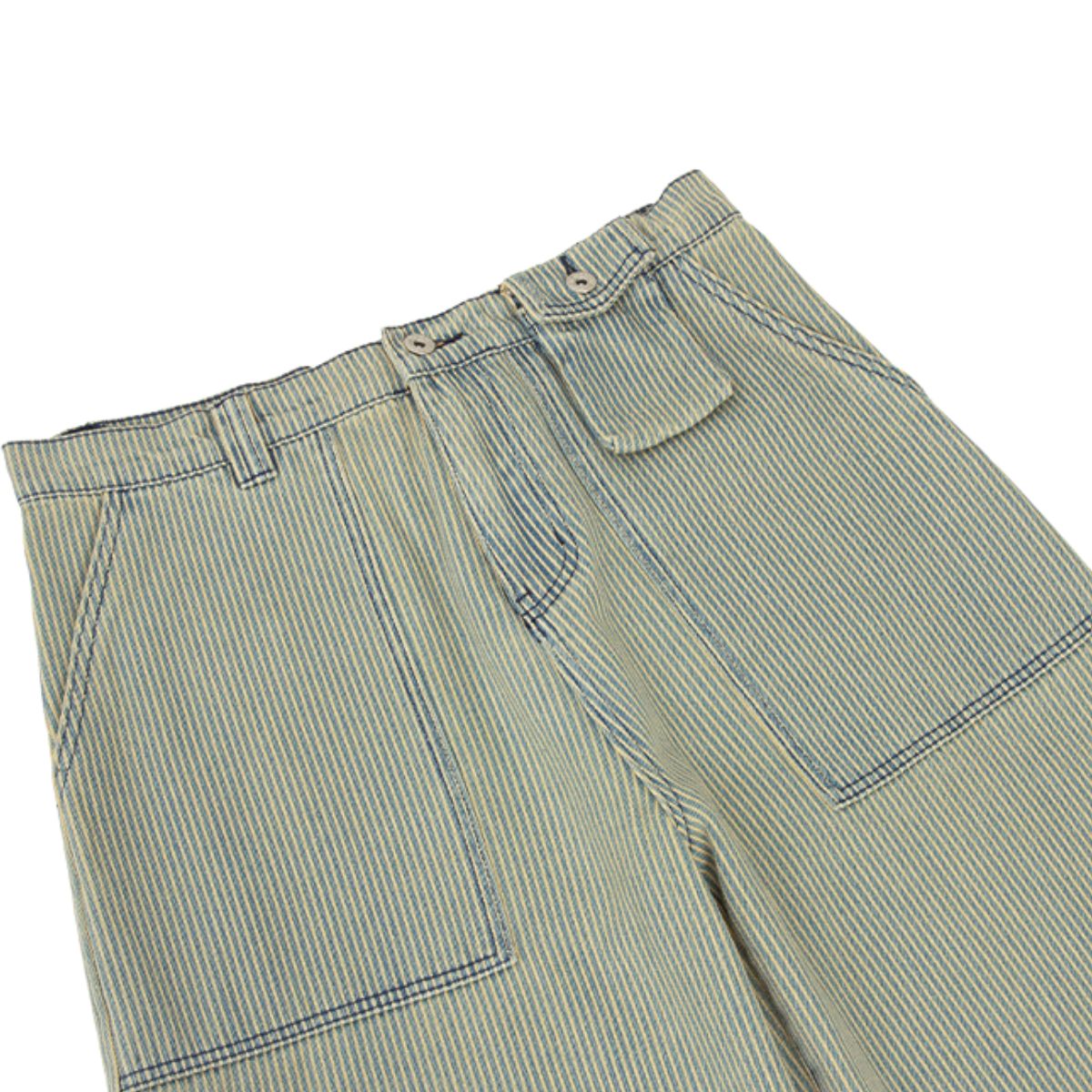 Vintage Patchwork Appliqué Wide-Leg Curved Barrel Jeans