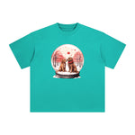 Valentine Dogs Globe Graphic Tee-INNBLAC Fashion Apparel