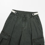 Pearl‑Canvas Martin Dark Green Cargo Pants