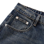 Vintage Gradient Washed Wide Leg Elastic Back Waist Jeans