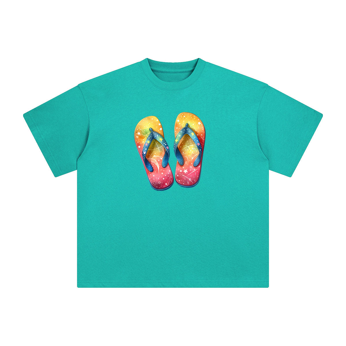 Summer Vacation Slippers Graphic Tee-INNBLAC Fashion Apparel