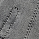 Trendy Patchwork Motorcycle Style Retro Street Washed Denim Jacket