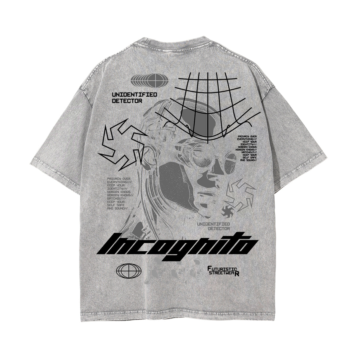 Greyscale Streetwear Brutalism Graphi Tee-INNBLAC Fashion Apparel