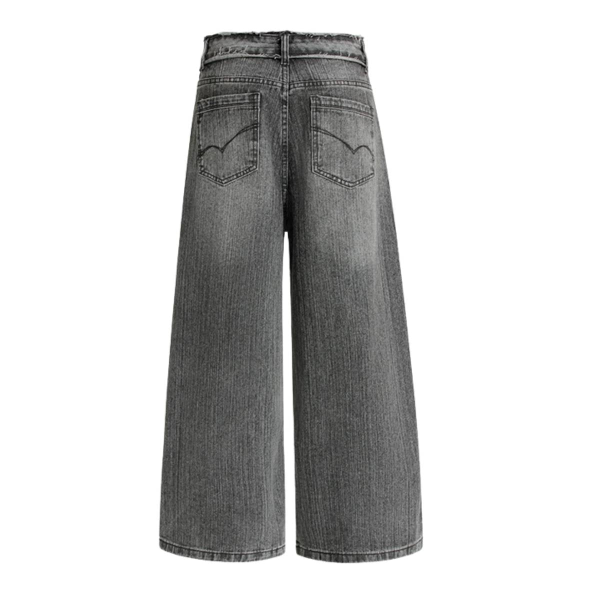 Vintage Washed Distressed Baggy Denim Jeans