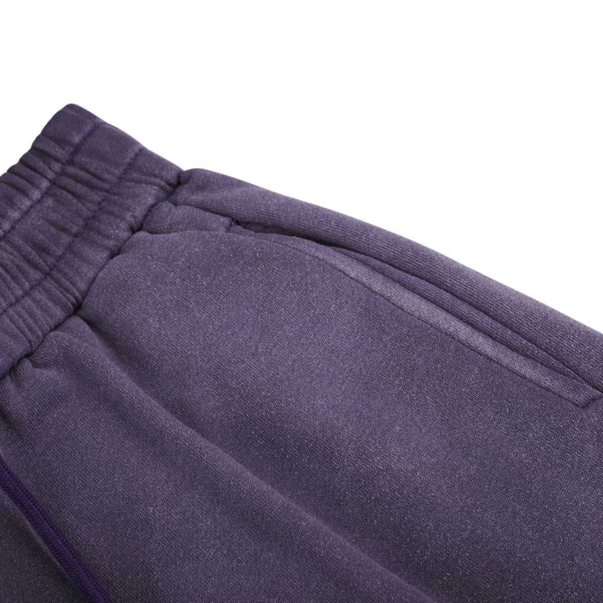 Vintage Washed Distressed Gradient‑Purple Relaxed Wide‑Leg Trousers