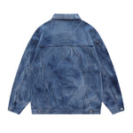 New Stylish Water Wave Denim Jacket
