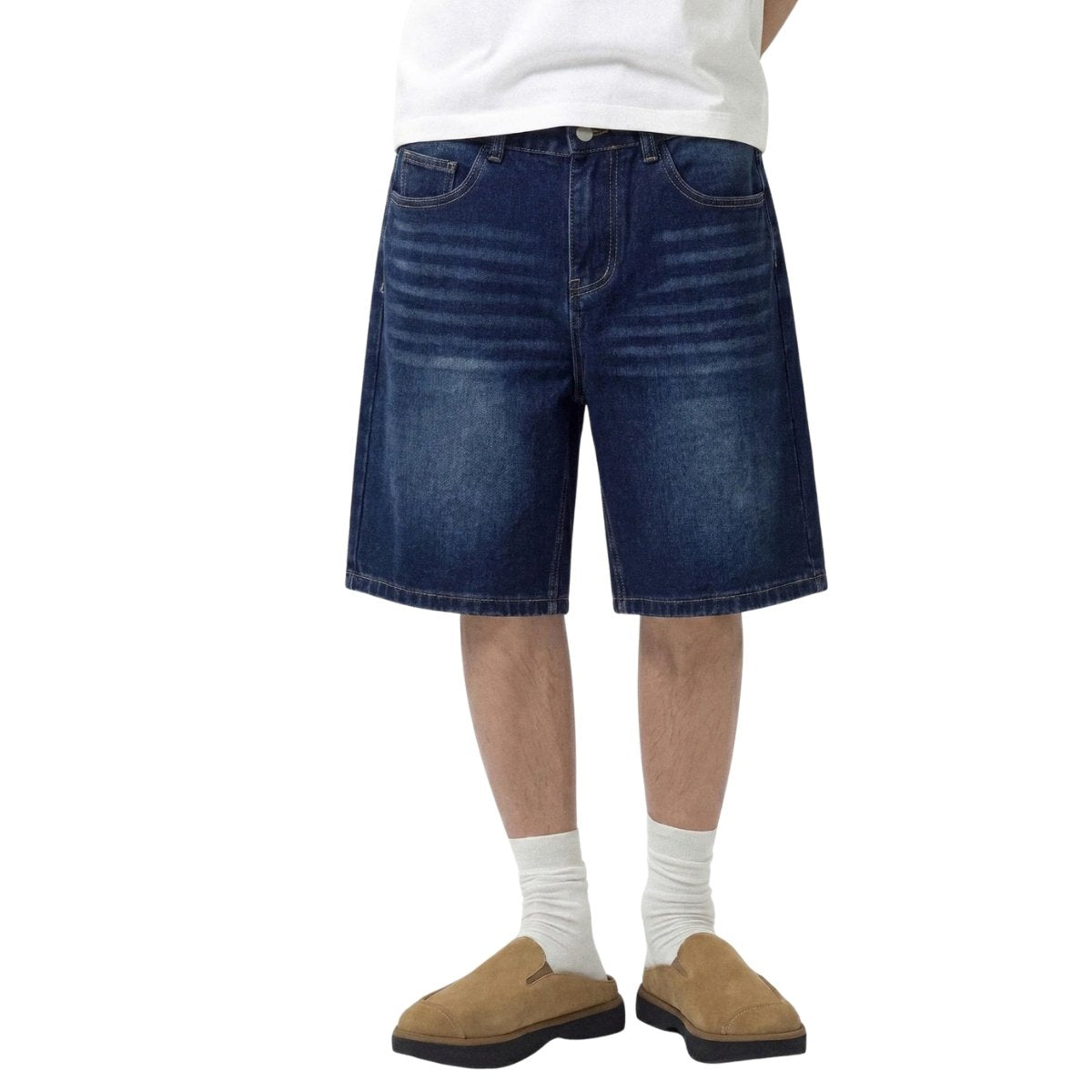 Men’s Vintage Y2K Streetwear Style Baggy denim shorts