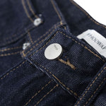Vintage Raw Denim Red Plaid Panel Flare Jeans