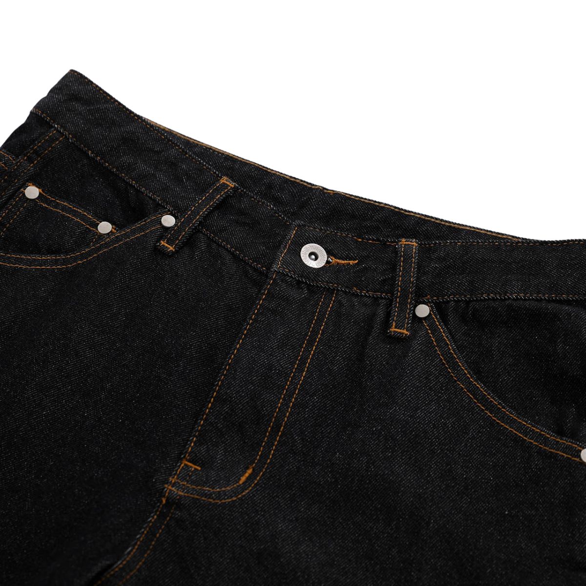 Raw Denim Metal Detail Flare Jeans