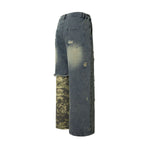 Pantalones vaqueros holgados con estampado de serpiente