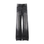 Vintage Washed Whiskered Slim Flare Jeans