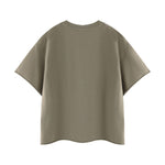 Snowflake Washed Raw Edge Boxy Cropped Tee