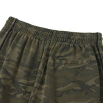 Heavyweight Camouflage Stripe Patchwork Drawstring Straight Leg Sweatpants
