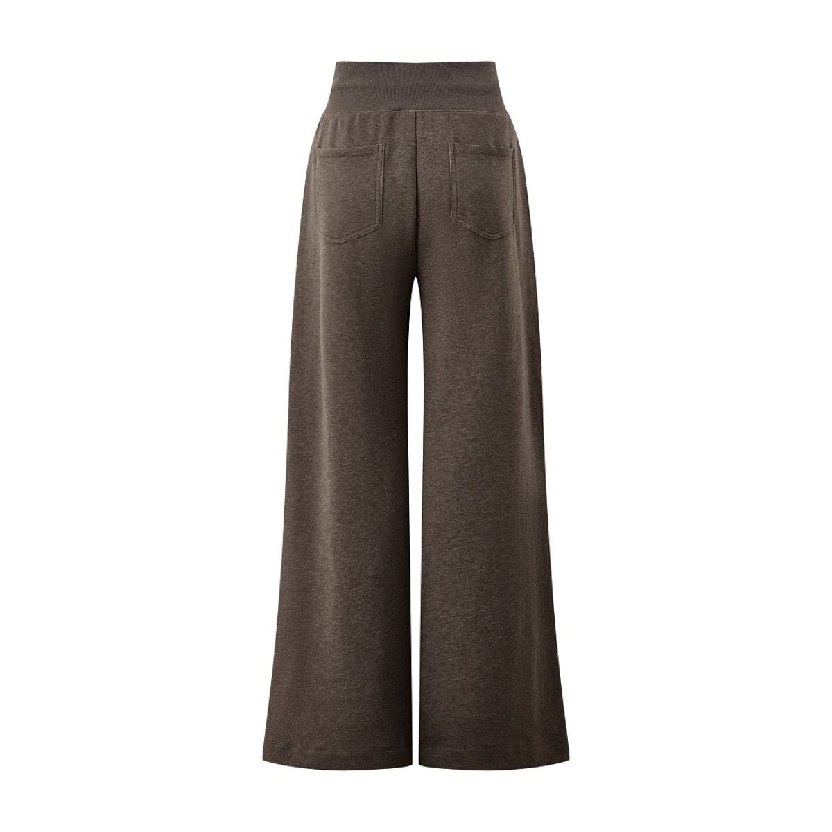 Quiet‑Luxury Old Money Heather Ribbed Waist‑Tapered Trousers