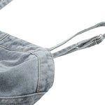 Women's Fitted Faded Strappy Denim Dress