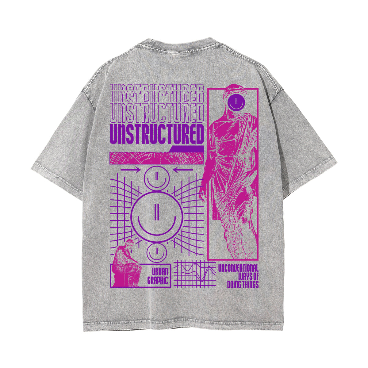 Unstructured Streetwear Brutalism Graphic Tee-INNBLAC Fashion Apparel
