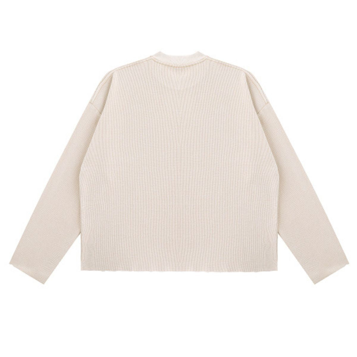 Heavyweight Washed Waffle Cotton Long Sleeve Tee 340G