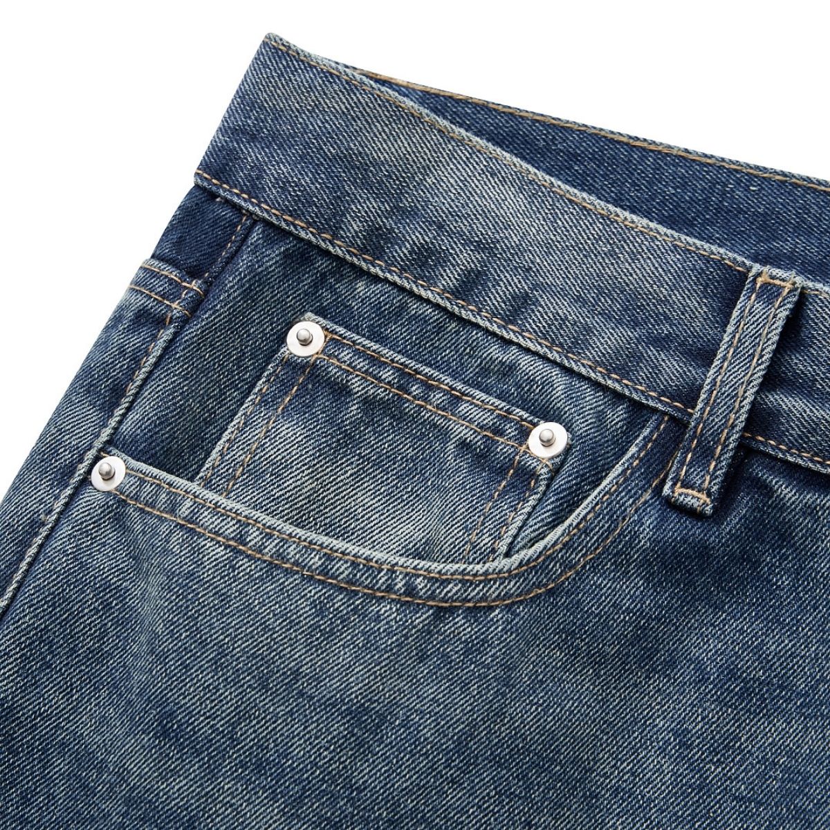 Vintage Washed Faded Flare Jeans