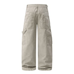 Printed Adjustable Waist Cargo Wide‑Leg Pants