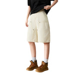 Bermudas con lavado vintage y salpicaduras de tinta