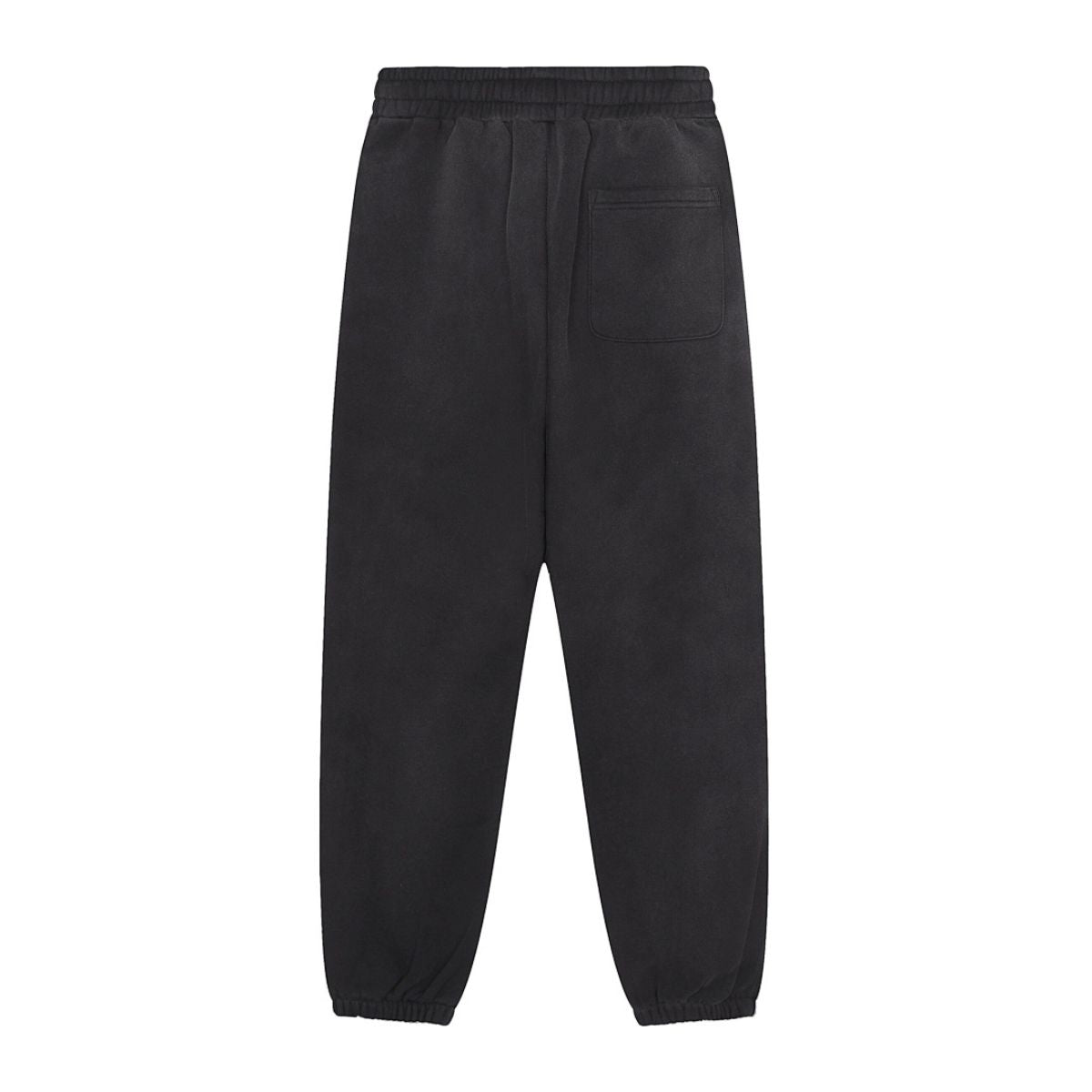 Color‑Contrast Webbing Fleece‑Lined Loose Jogger Pants