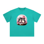 Valentine Birds Globe Graphic Tee-INNBLAC Fashion Apparel