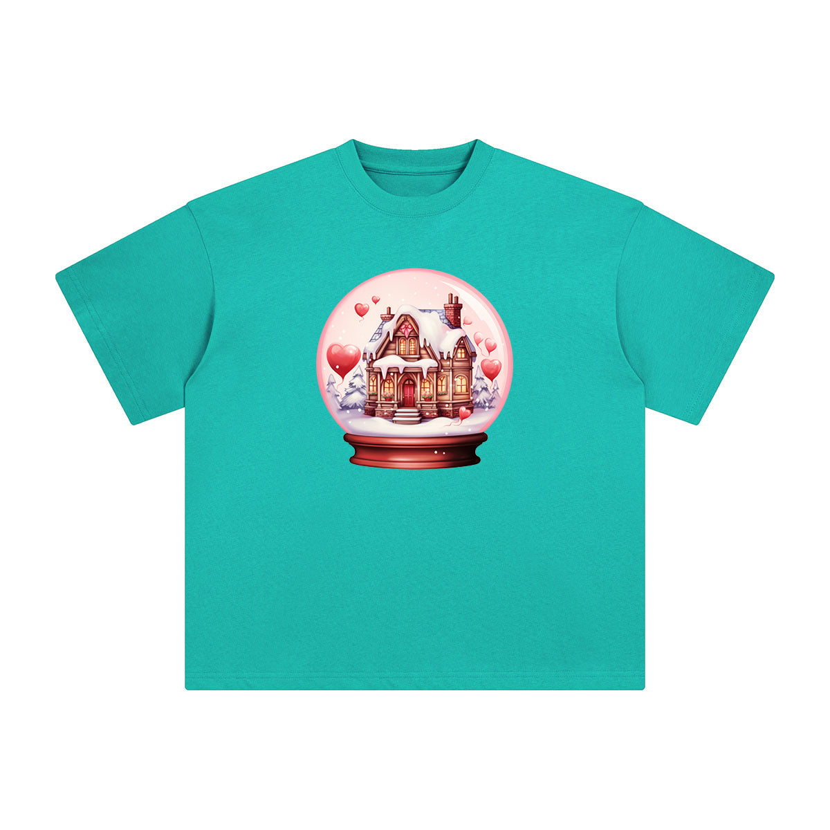 Valentine Snow Globe Graphic Tee-INNBLAC Fashion Apparel